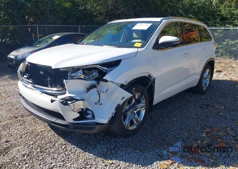 2016 Toyota Highlander Limited Platinum V6 from USA, damaged, VIN 5TDDKRFH2GS326855
